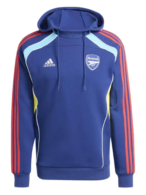 adidas logo-embroidered panelled hoodie