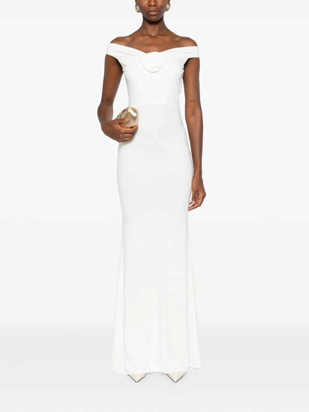 ROSERRY embellished sleeveless maxi dress - Wit
