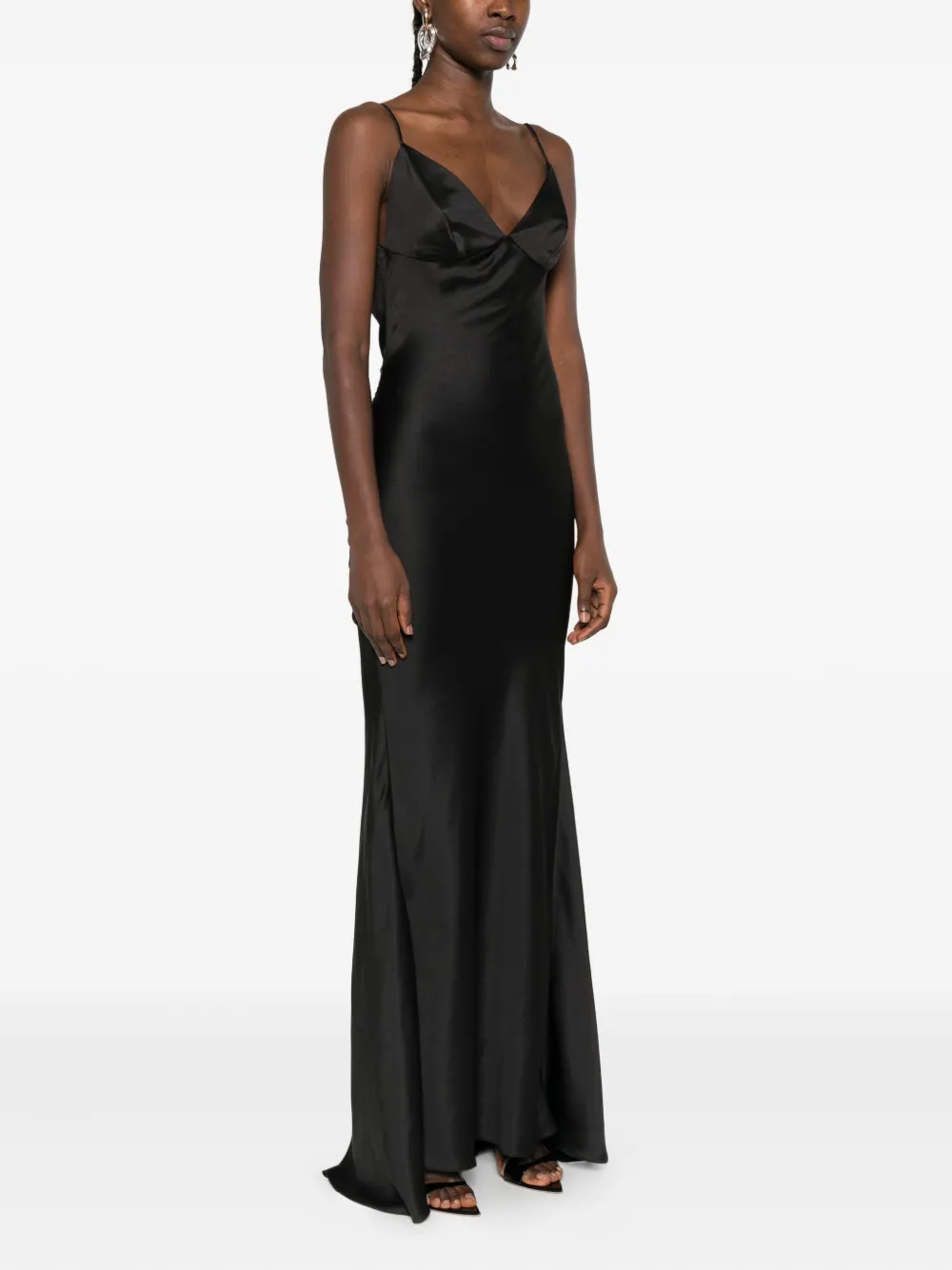 ROSERRY Mouwloze maxi-jurk met uitgesneden details Zwart