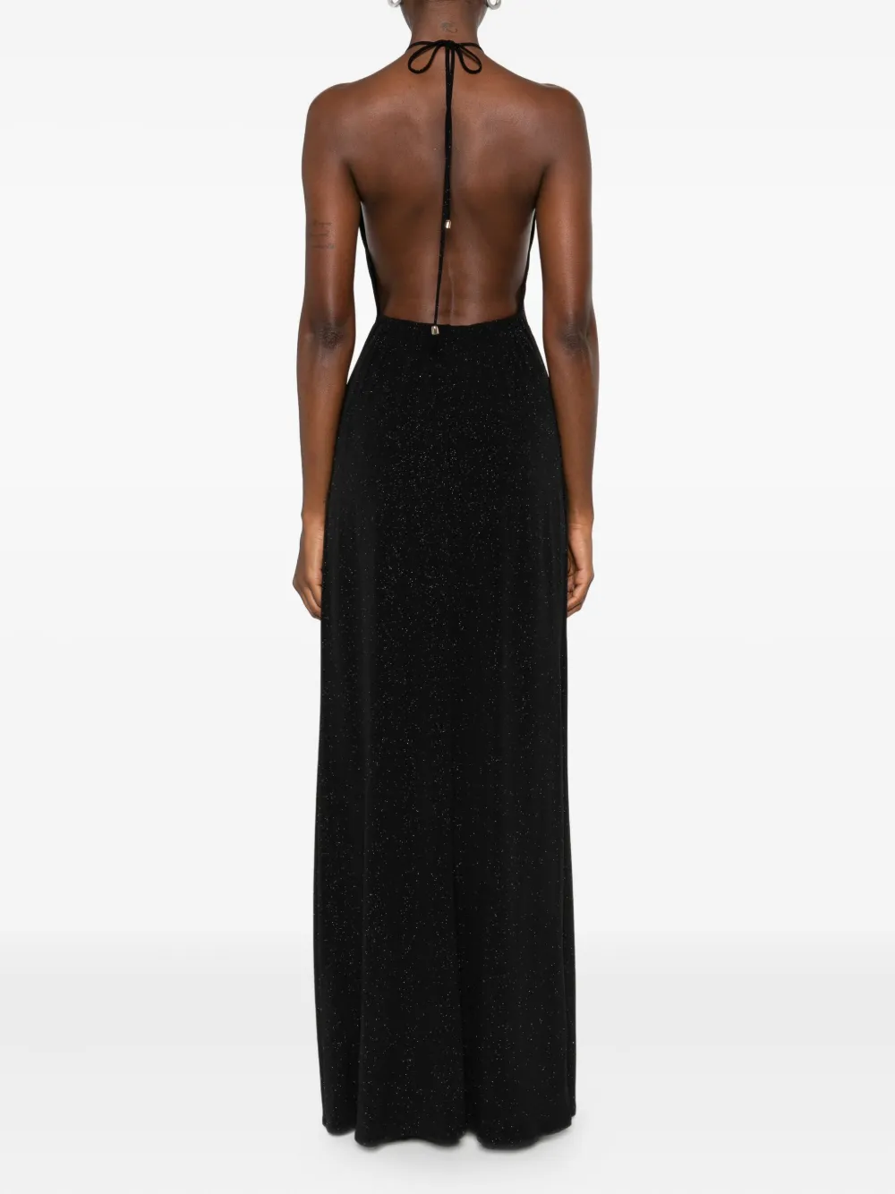 ROSERRY Maxi-jurk met halternek en split Zwart