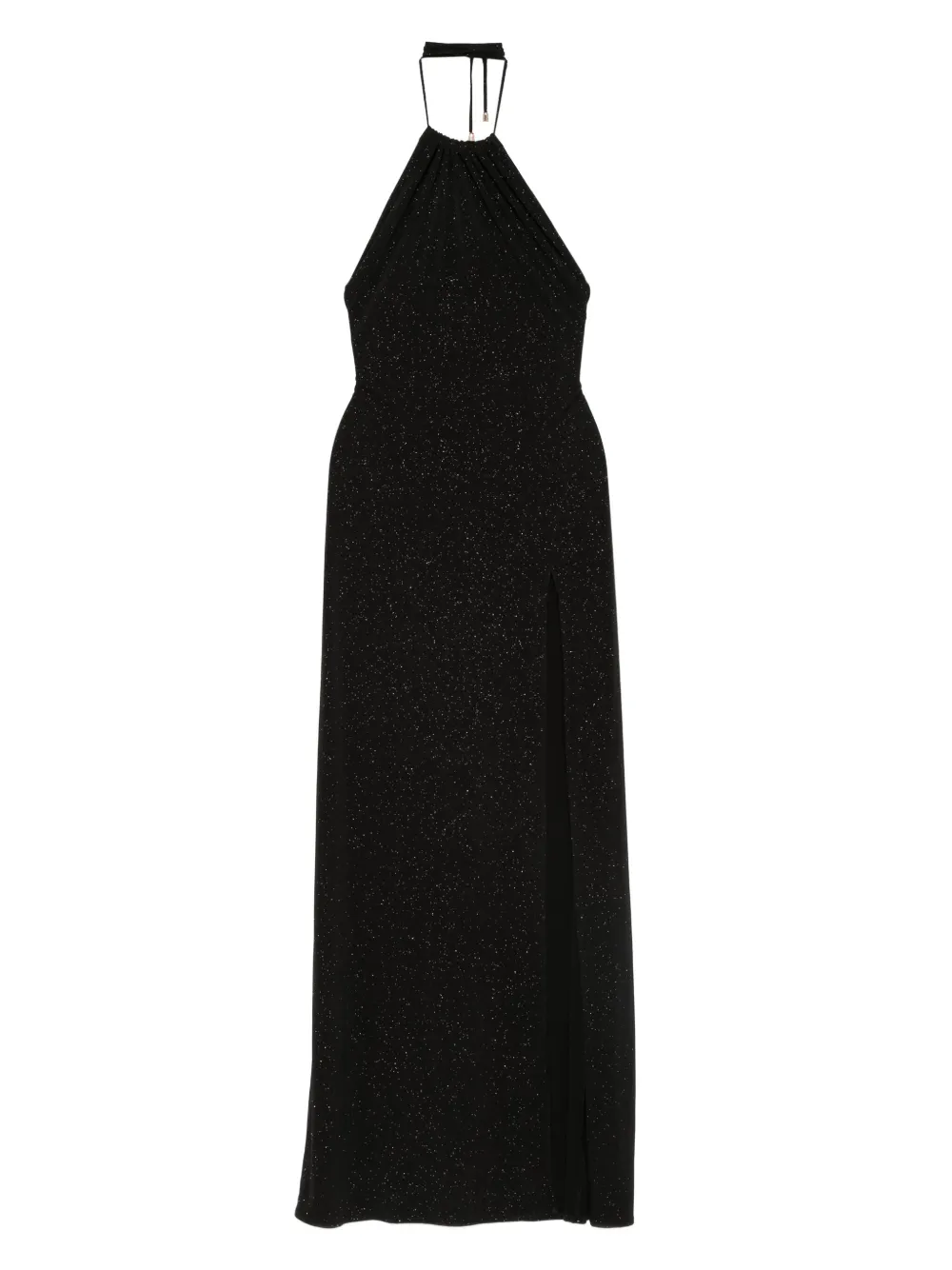 ROSERRY halterneck side-split maxi dress | Black | Image 1