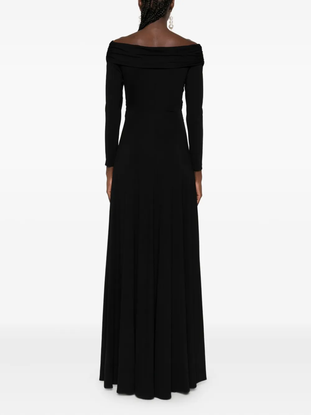 ROSERRY Tuscany flared maxi-jurk Zwart