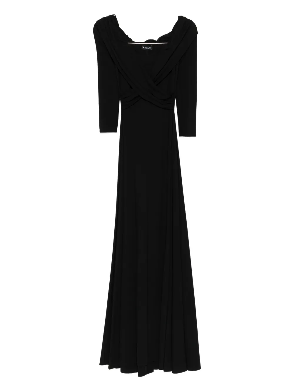 Roserry Tuscany Flared Maxi Dress In Black