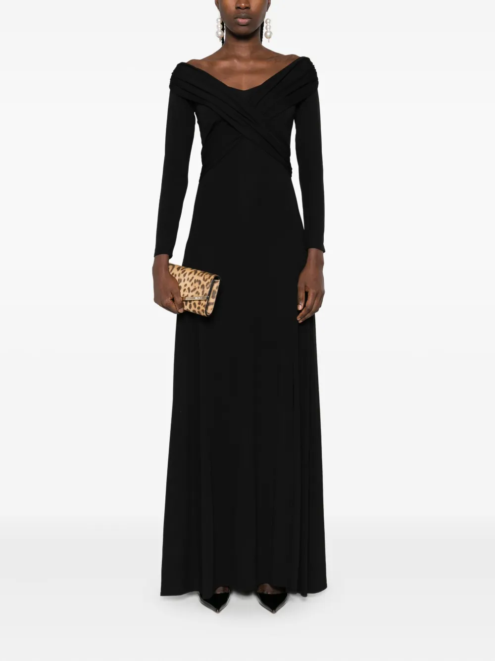 ROSERRY Tuscany flared maxi dress - Zwart