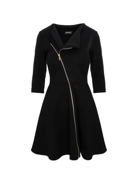 ROSERRY Chelsea diagonal-zip half-sleeve mini dress