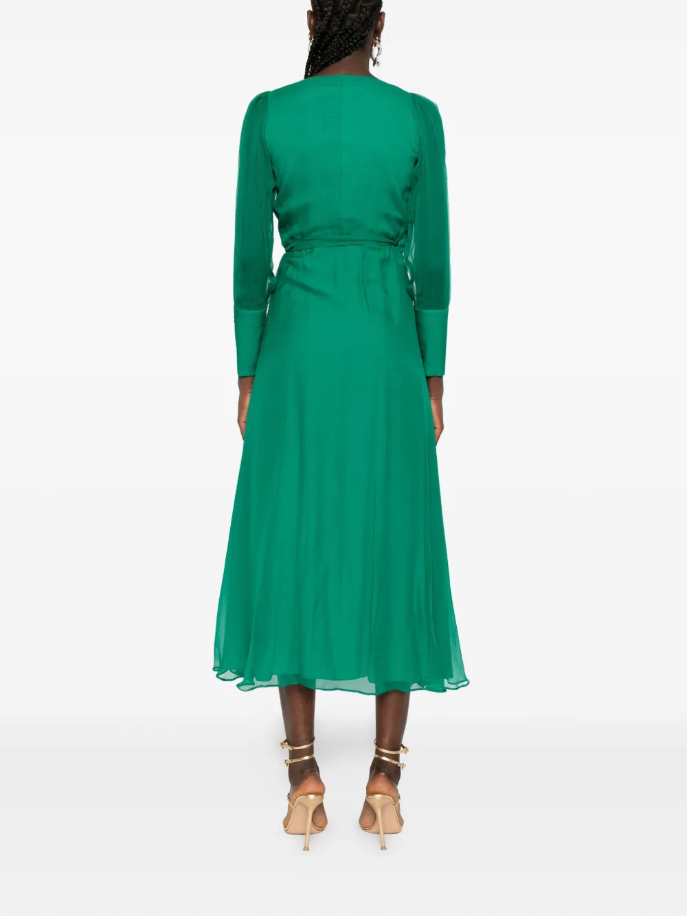 ROSERRY Midi-jurk met lange mouwen Groen