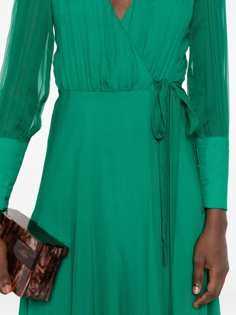 ROSERRY Midi-jurk met lange mouwen Groen