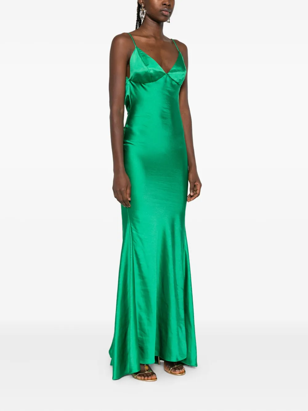 ROSERRY Mouwloze maxi-jurk Groen