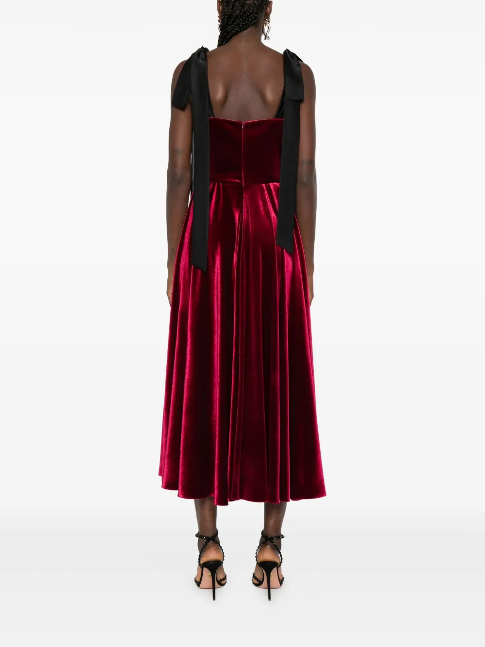 ROSERRY Midi-jurk met vierkante hals Rood
