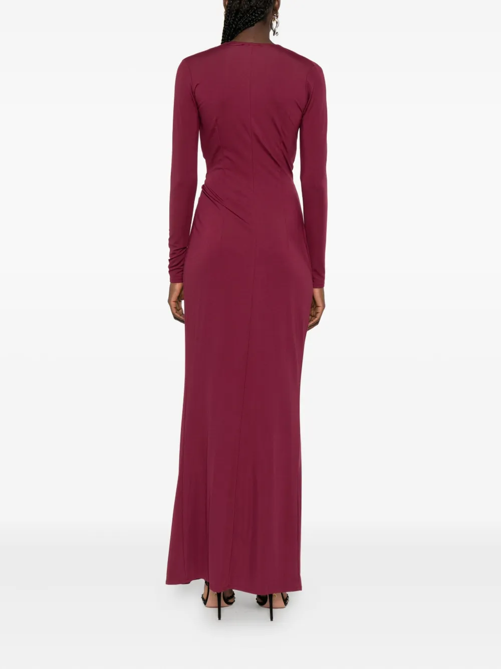 ROSERRY Mallorca maxi-jurk verfraaid met bloemen Rood