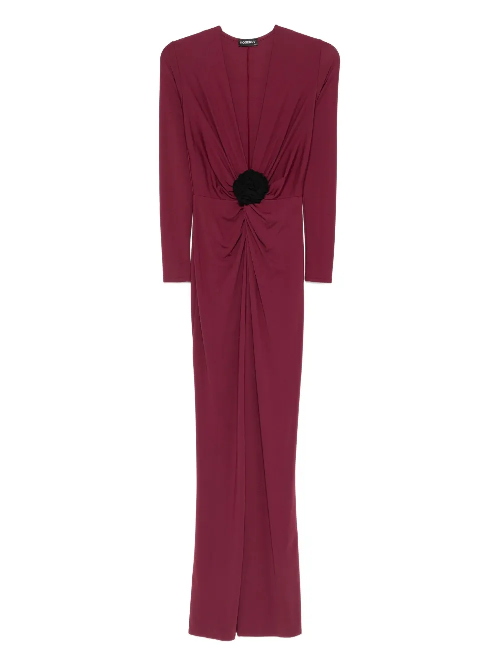 ROSERRY Mallorca maxi-jurk verfraaid met bloemen Rood