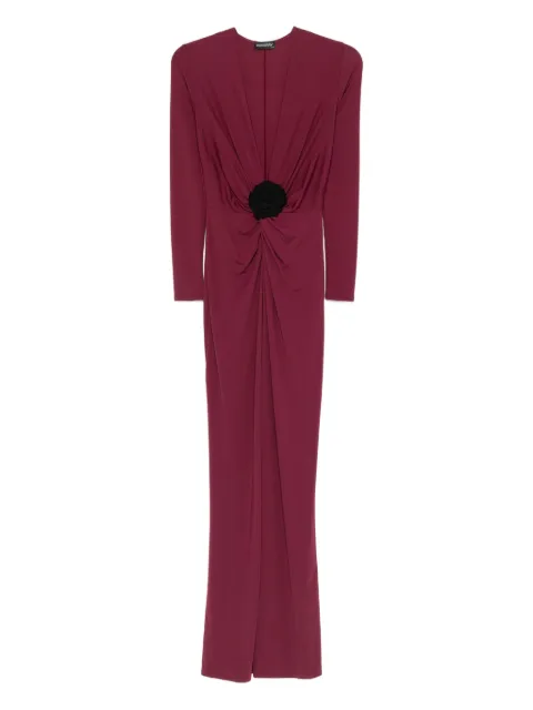 ROSERRY Mallorca flower-embellished twist-front maxi dress