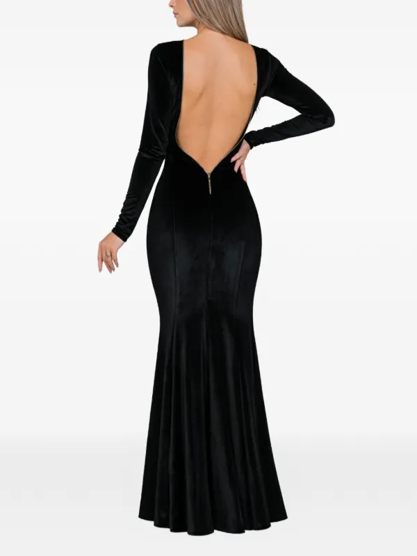 Roserry Velvet Maxi Dress - Black