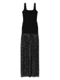 ROSERRY polka-dot square-neck maxi dress - Black