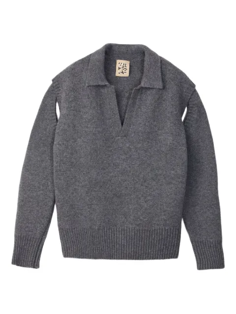 CamperLab polo-neck split-sleeves sweater