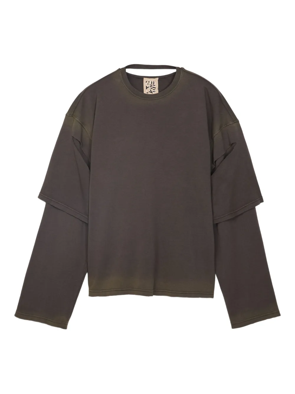 CamperLab layered organic-cotton T-shirt | Black | Image 1