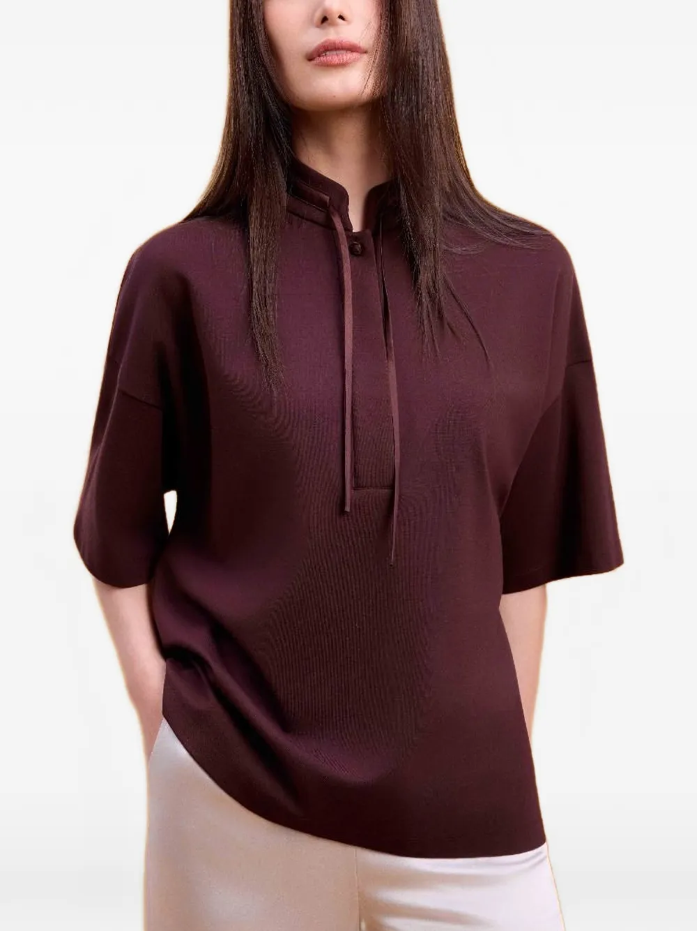  Shanghai Tang Tang Short-sleeve Top - Purple 