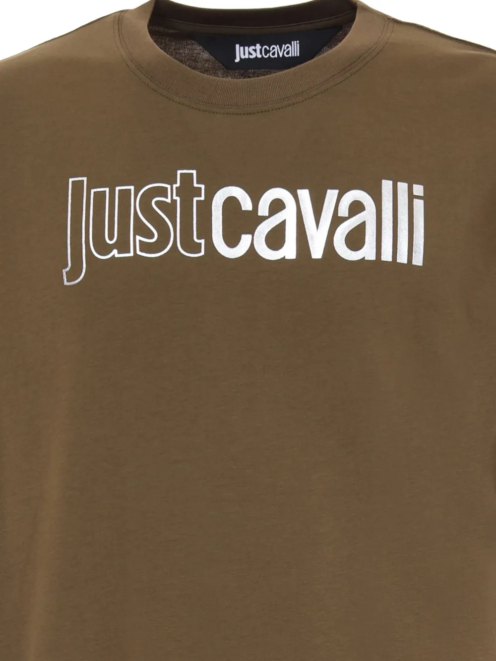 Just Cavalli T-shirt met logoprint Groen