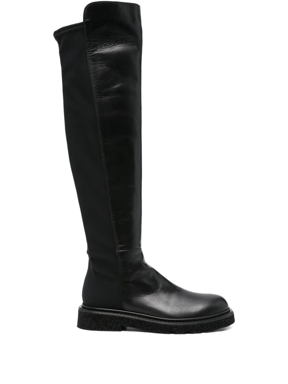 GUGLIELMO ROTTA leather knee-high boots Black
