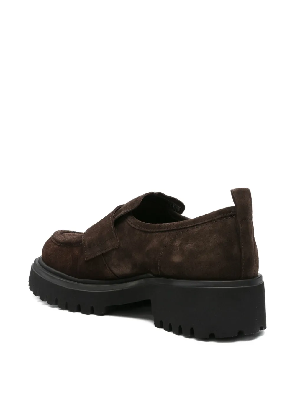 Guglielmo Rotta Penny-suede Loafers In Brown
