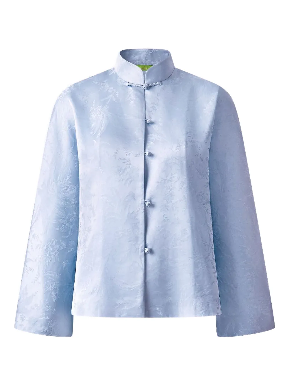 floral-jacquard shirt