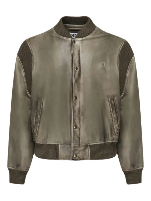 LOEWE chamarra bomber con logo en relieve