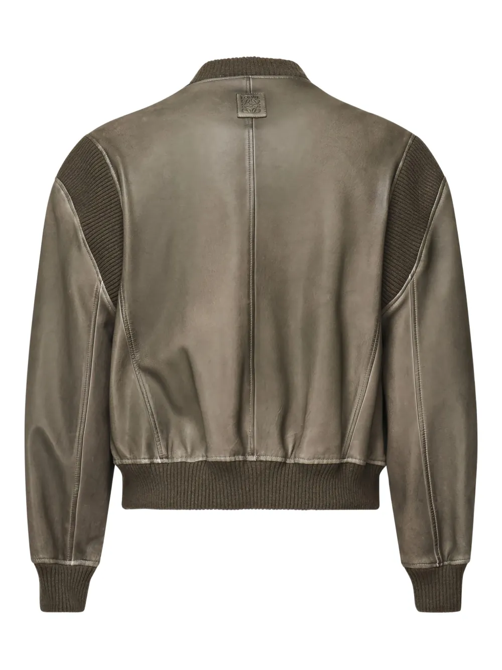 Loewe Debossed-logo Bomber Jacket In Green