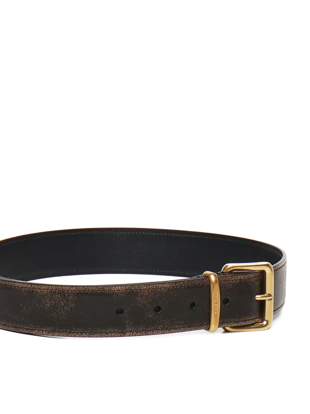Miu Miu square-buckle leather belt - Bruin
