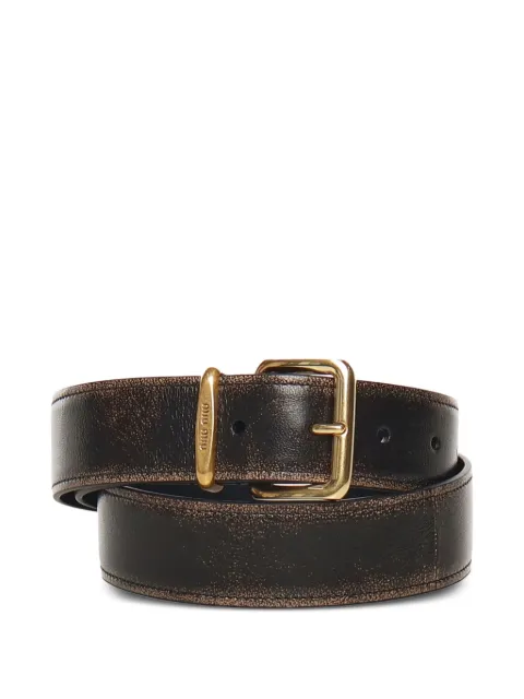 Miu Miu square-buckle leather belt