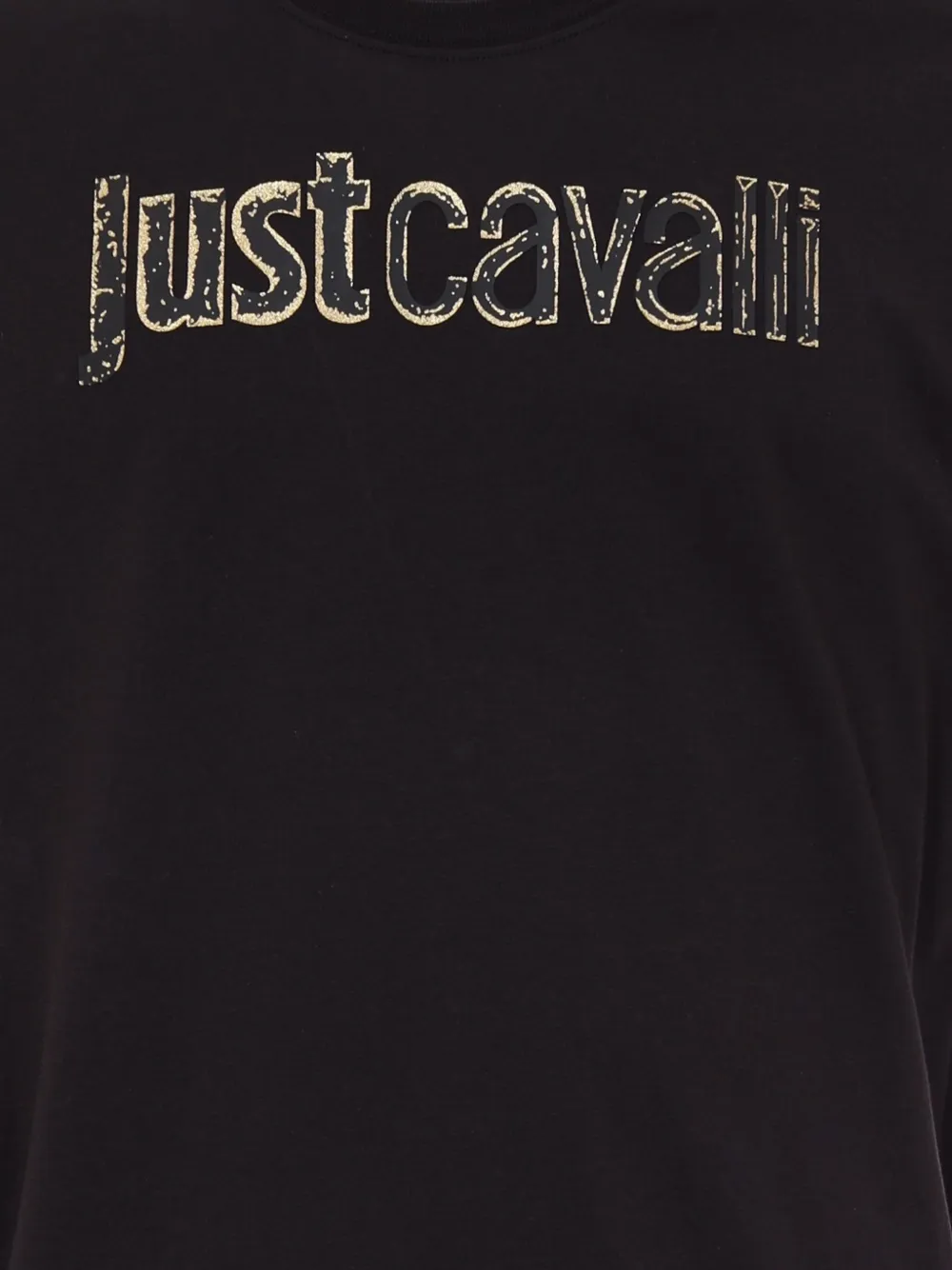 Just Cavalli T-shirt verfraaid met logo Zwart
