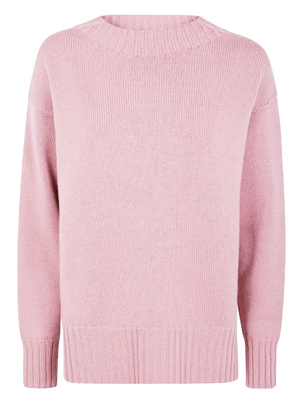 Drumohr Ribbed Wool Sweater in Pink