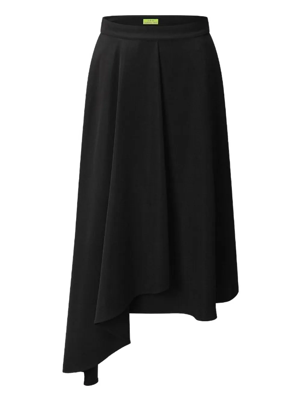 pleated asymmetric skirt