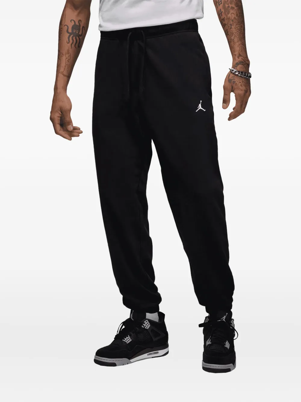 Nike drawstring-cuffed trousers - Zwart