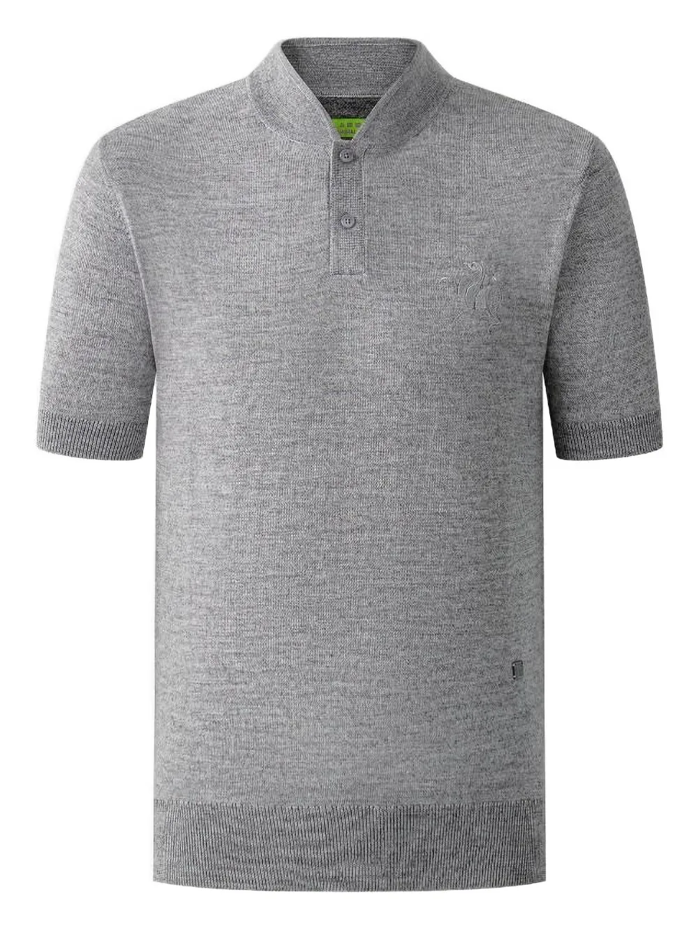 horse-emblem wool polo shirt