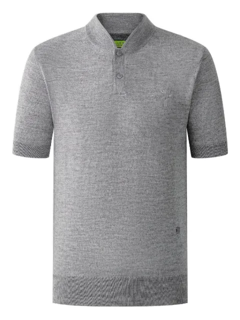 Shanghai Tang horse-emblem wool polo shirt