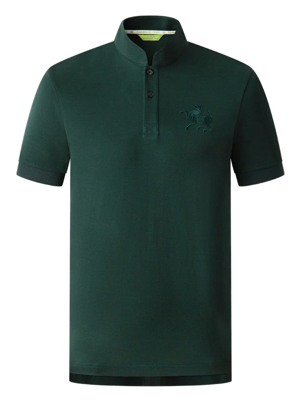 Tang Horse band-collar polo shirt