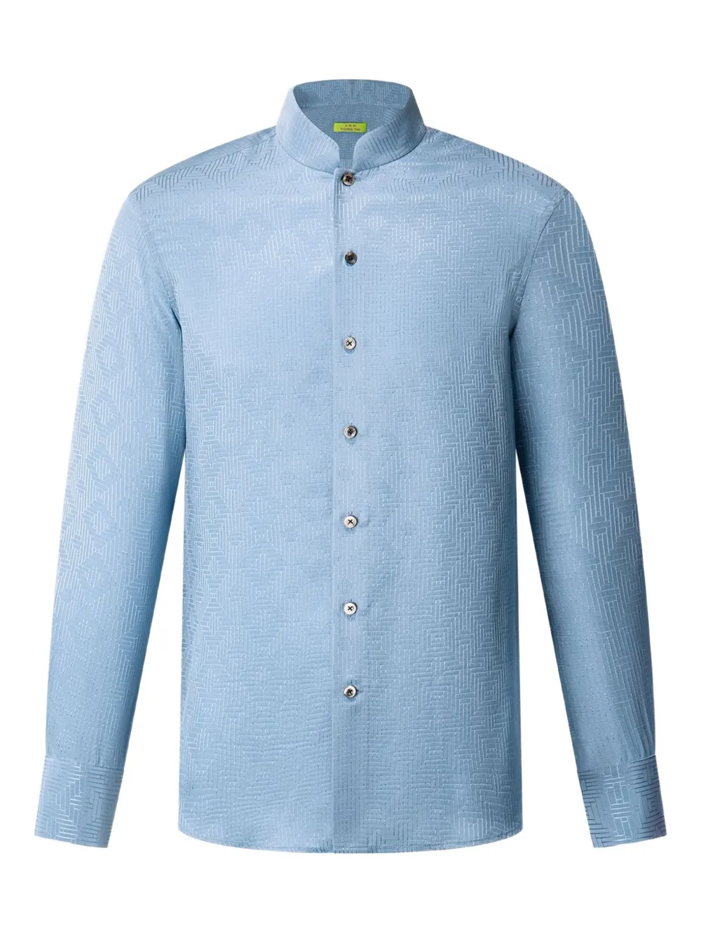 geometric-jacquard shirt