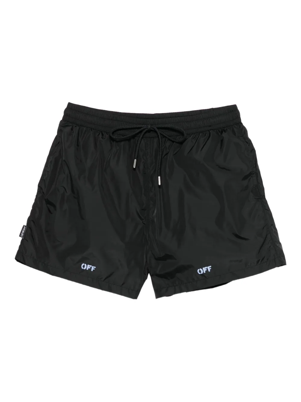 Off-White logo-print swim shorts - ブラック Off-White logo-print swim shorts - ブラック