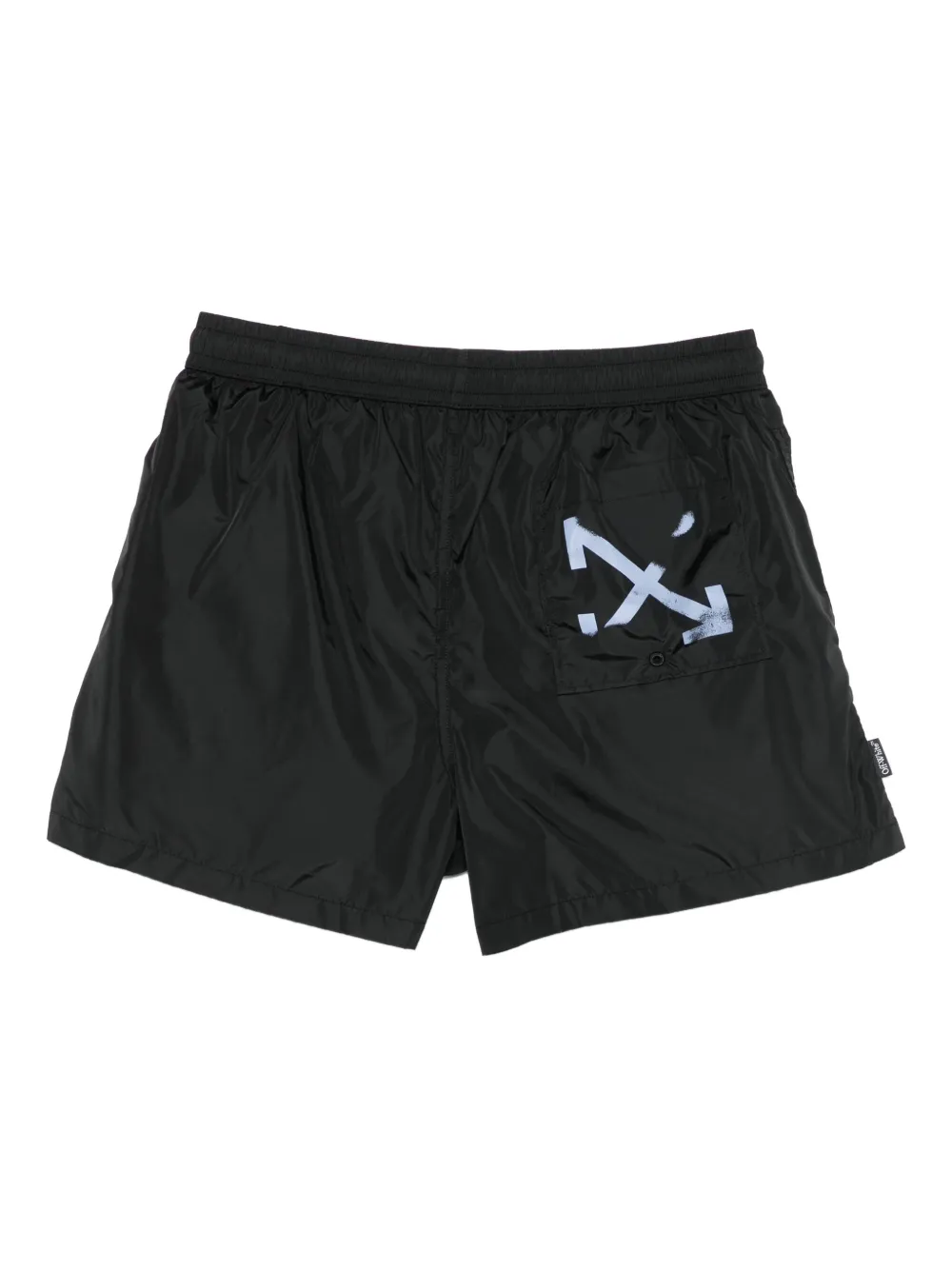 Off-White Zwembroek met logoprint Zwart