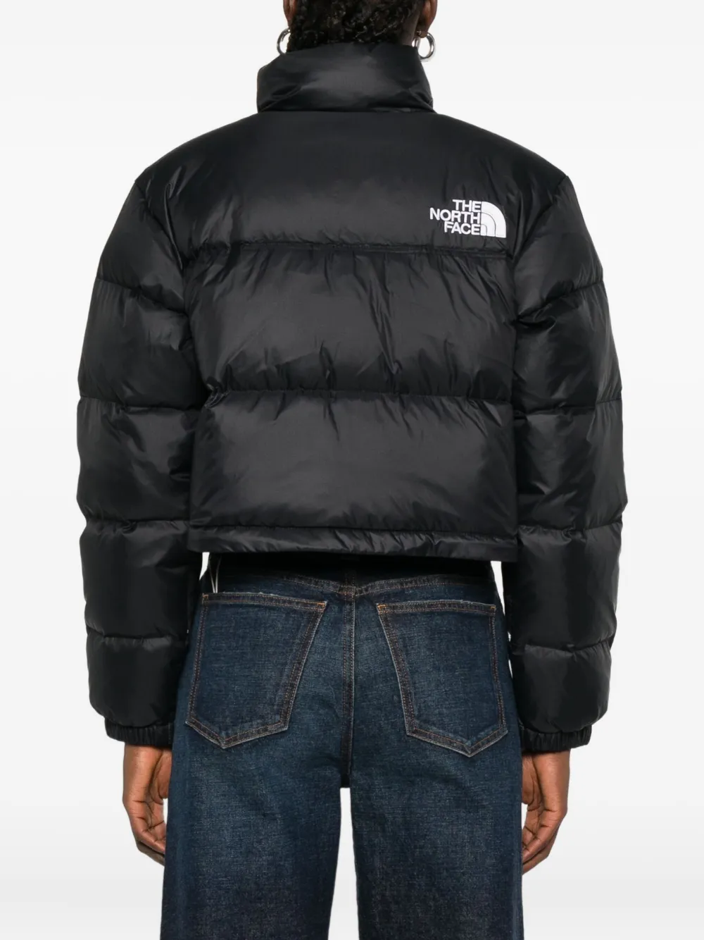 The North Face Cropped donsjack Zwart