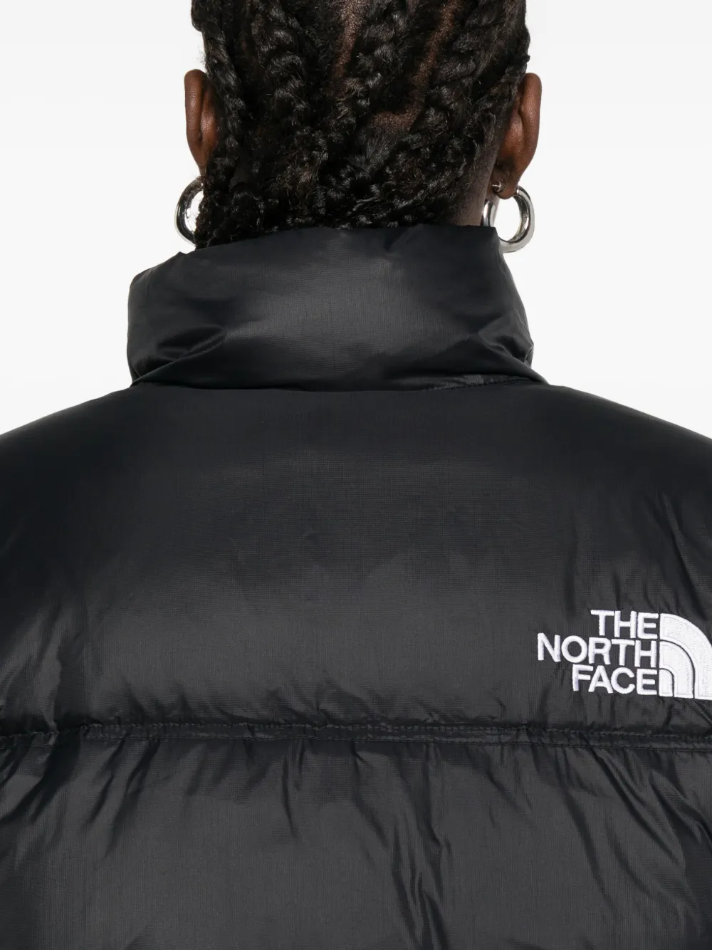 The North Face Cropped donsjack Zwart