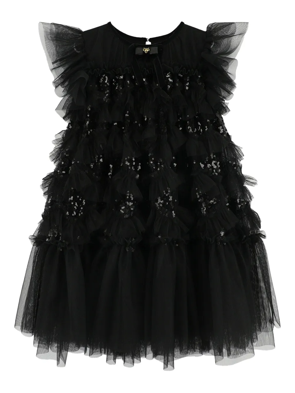 Angel's Face sequin-embellished ruffled dress | Black | Image 1