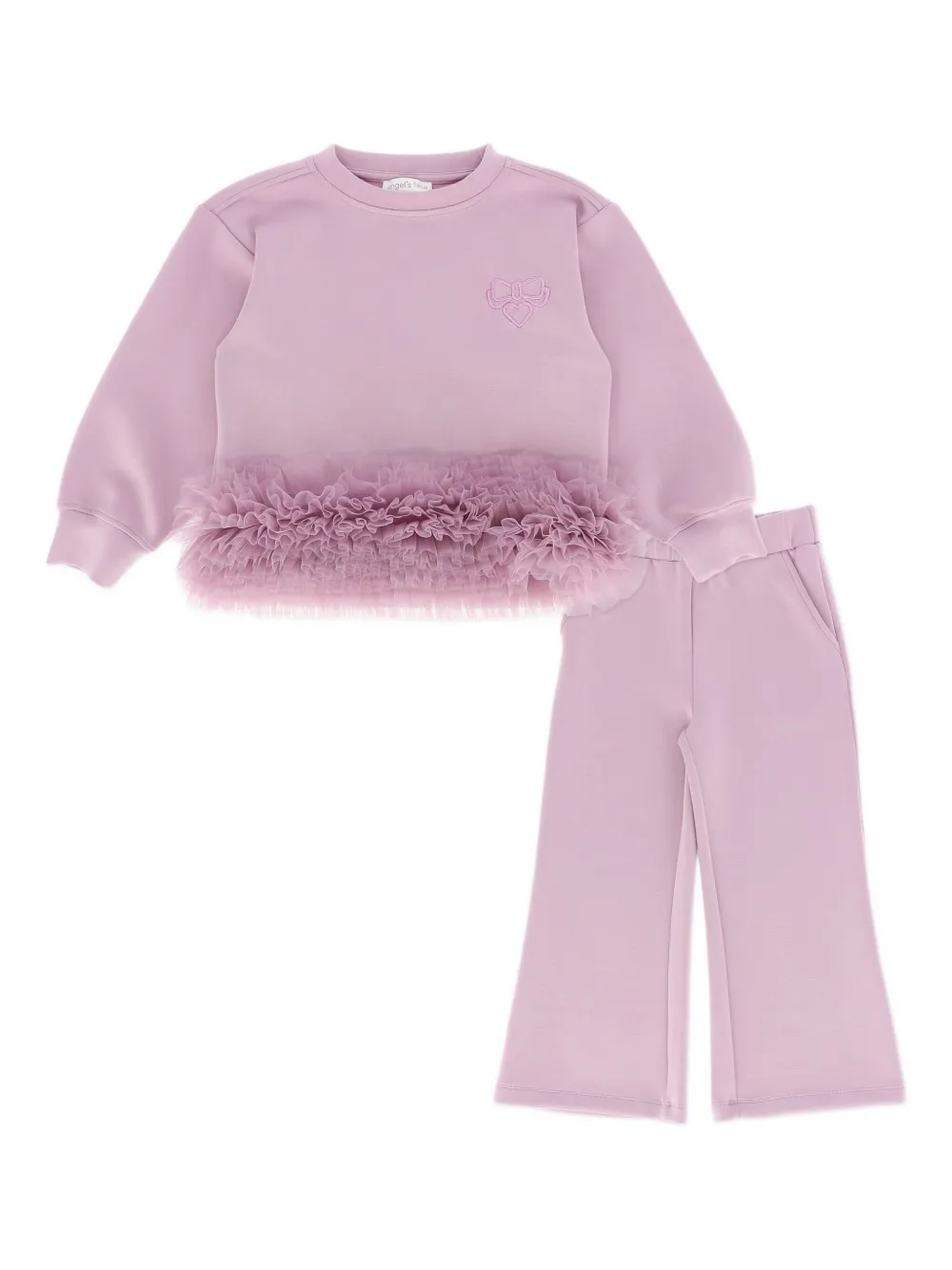 ANGEL'S FACE KIDS embroidered-ruffle tracksuit Paars