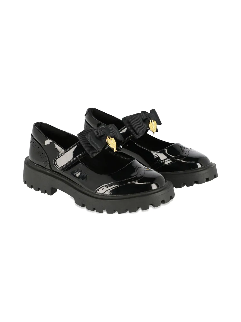 ANGEL'S FACE KIDS patent-leather bow ballerina Zwart