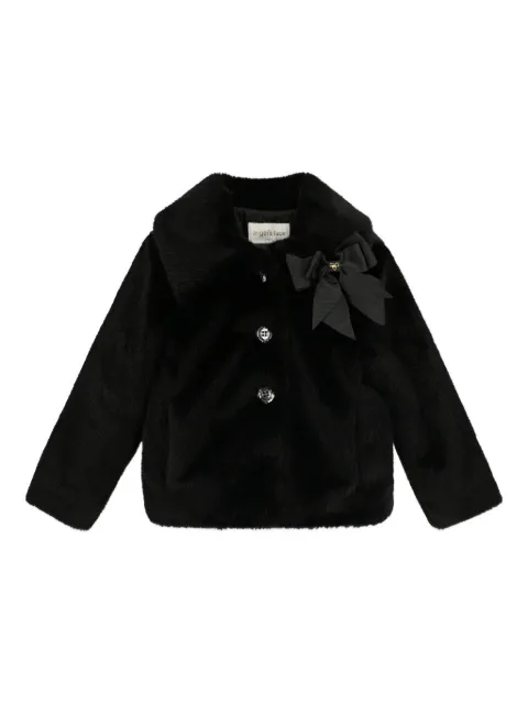 ANGEL'S FACE KIDS bow-detail faux-fur jacket