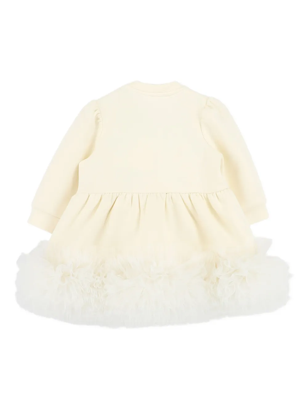 ANGEL'S FACE KIDS tulle-trimmed bow dress - Beige
