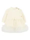 ANGEL'S FACE KIDS tulle-trimmed bow dress - Neutrals