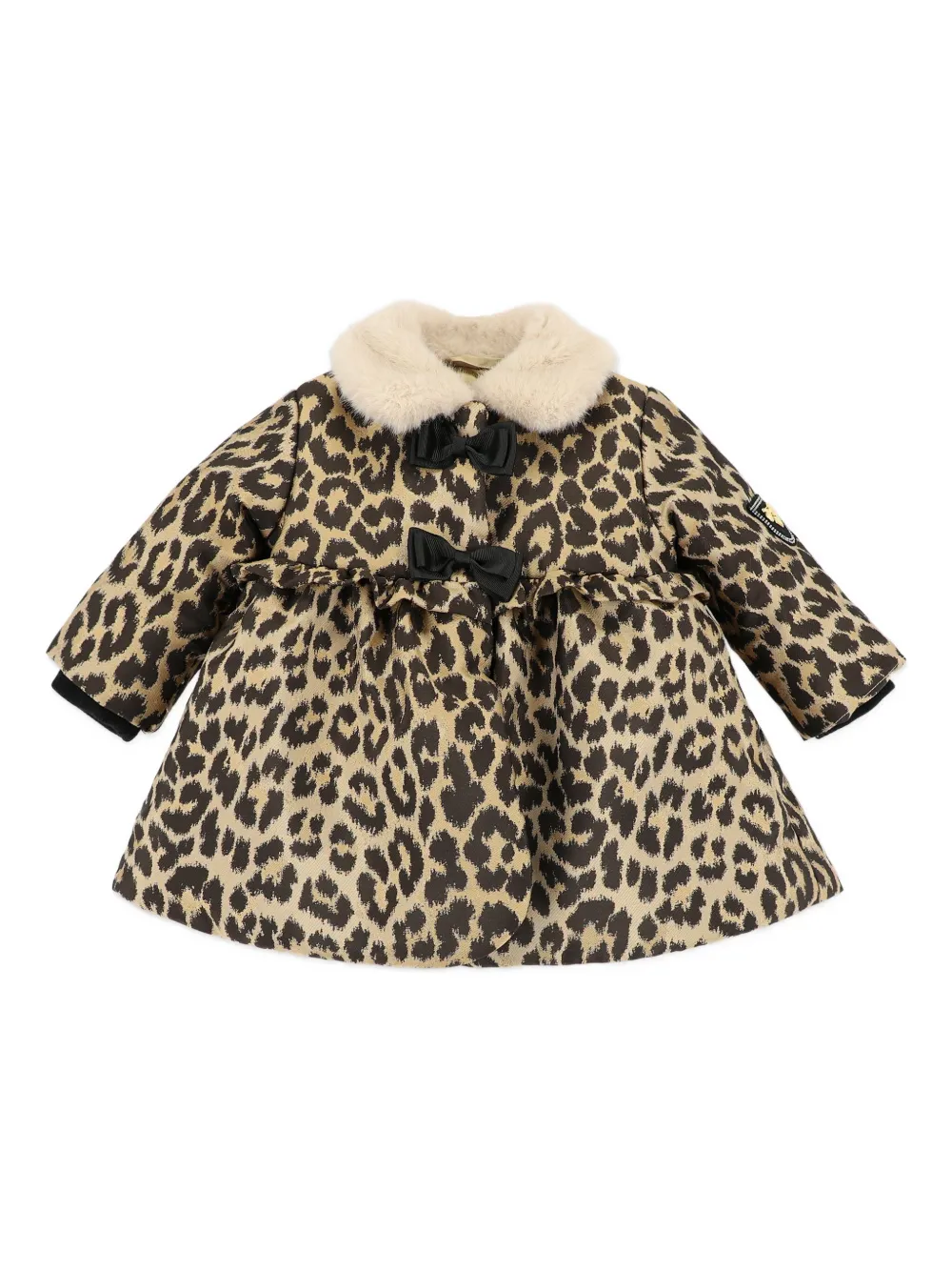 ANGEL'S FACE KIDS Jas met luipaardprint en ruches Beige