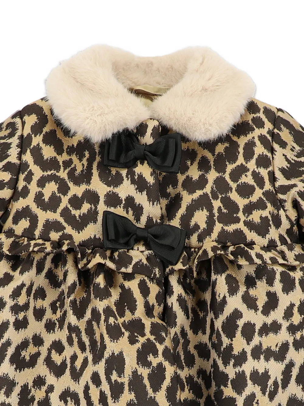 ANGEL'S FACE KIDS Jas met luipaardprint en ruches Beige