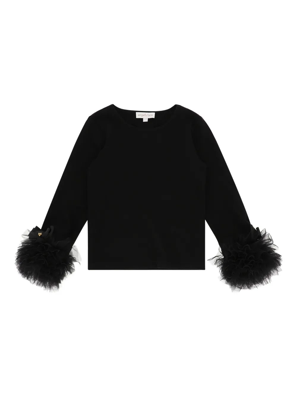 ANGEL'S FACE KIDS Top met ruches en chetten BLACK